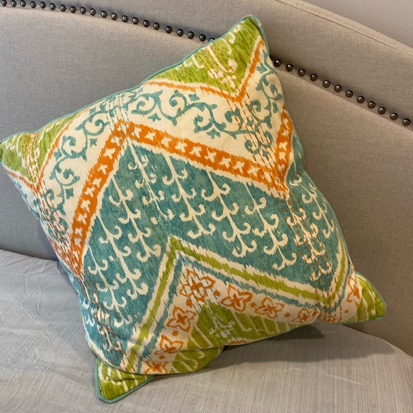 Accent Decorative Patterned Pillow teal - Picture 2 of 4